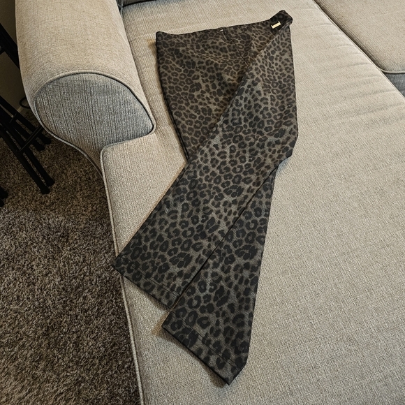 Calvin Klein Dark Cheetah Leopard Animal Boho Print Casual Leggings Pants Large - Picture 3 of 7